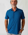 Short Sleeve Core Geo - Blue Grid