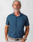 Short Sleeve Core Geo - Navy Grid