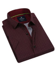Short Sleeve Core Geo - Burgundy Matrix
