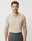 Lucca Knit Polo - Tan