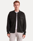 Knit Button-Down Cardigan - Black