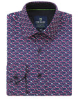 Pattern Performance Dress Shirt - Flamingo Business
