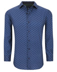 Pattern Performance Dress Shirt - Blue Storm