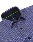 Pattern Performance Dress Shirt - Matrix Red/Blue