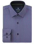 Pattern Performance Dress Shirt - Matrix Red/Blue