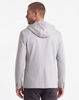 Solid Stretch Hoodie Blazer - Silver