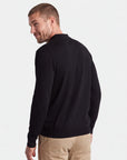 Long Sleeve Knit Polo - Black
