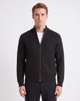 Full Zip Sweater - Black