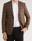 Maclean Plaid Sport Coat - Brown