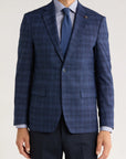 Maclean Plaid Sport Coat - Navy