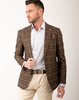 Maclean Plaid Sport Coat - Brown