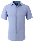 Short Sleeve Core Geo Prints Performance Dress Shirt - Ice Blue