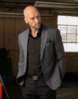 Gunn Plaid Sport Coat - Silver