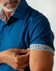 Short Sleeve Core Geo - Blue Grid