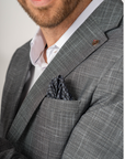 Gunn Plaid Sport Coat - Silver