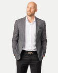 Gunn Plaid Sport Coat - Silver
