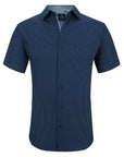 Short Sleeve Core Geo - Navy Grid