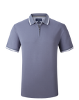 Pique Performace Zip-Up Polo - Slate Blue