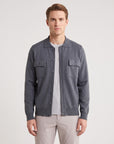 Knit Button-Down Cardigan - Grey