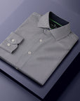Mini Plaid Dress Shirt - Pin Check Black
