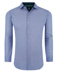 Mini Plaid Dress Shirt - Pin Check Blue