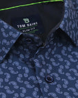 Pattern Performance Dress Shirt - Blue Storm