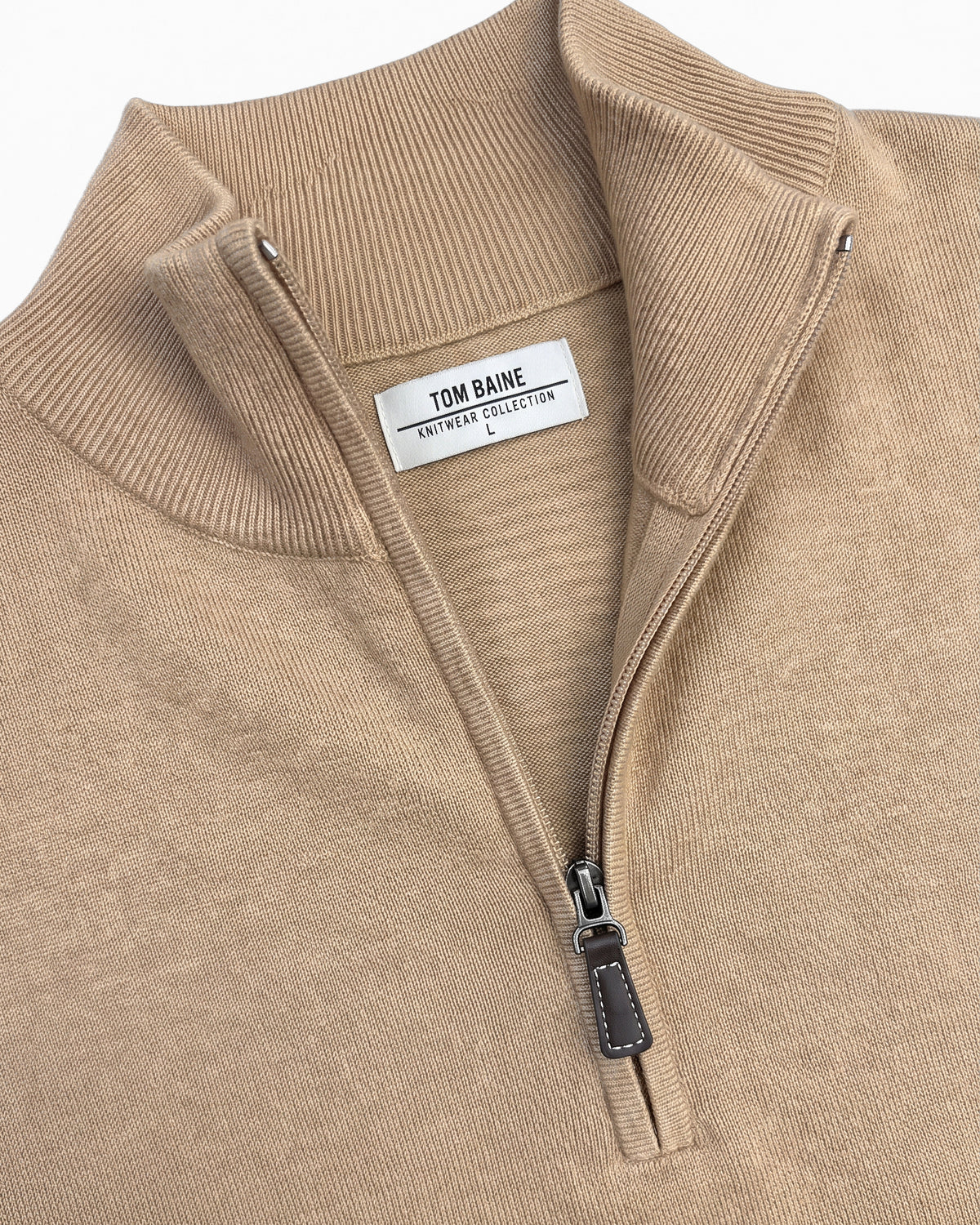 1/4 Zip Cashmere Feel Sweater