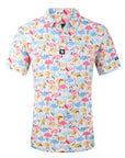 Men's Performance 4-Way Stretch Golf Polo Beige