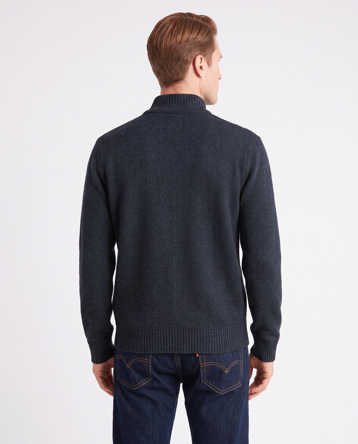 Full Zip Sweater - Navy