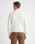 Full Zip Sweater - White