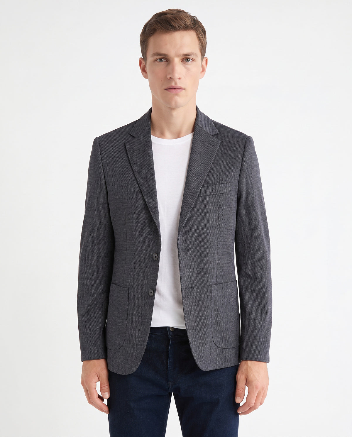 Waffle Sport Coat - Grey