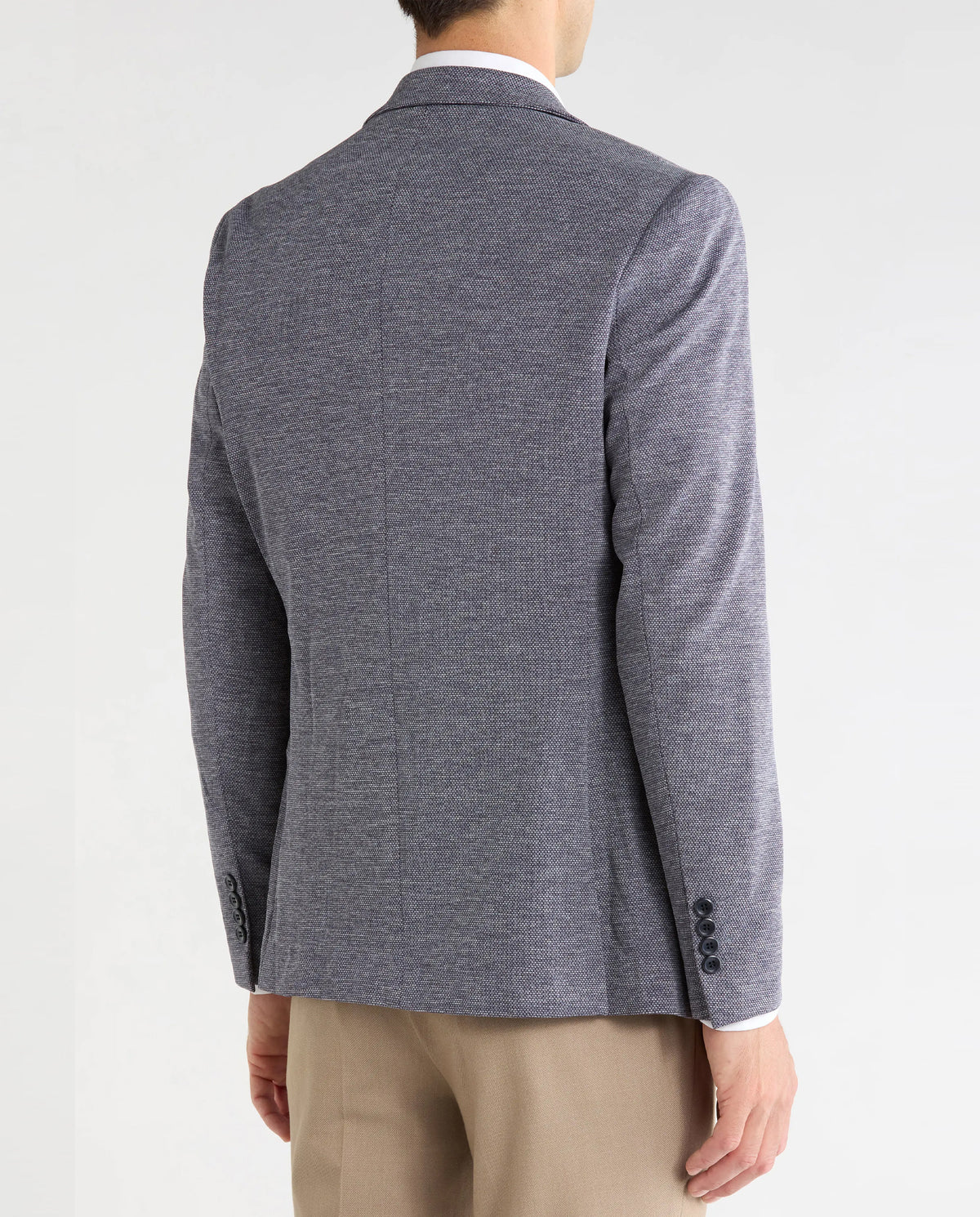 Waffle Sport Coat - Med Blue
