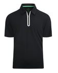 Half Zip Performance Polos (Black)