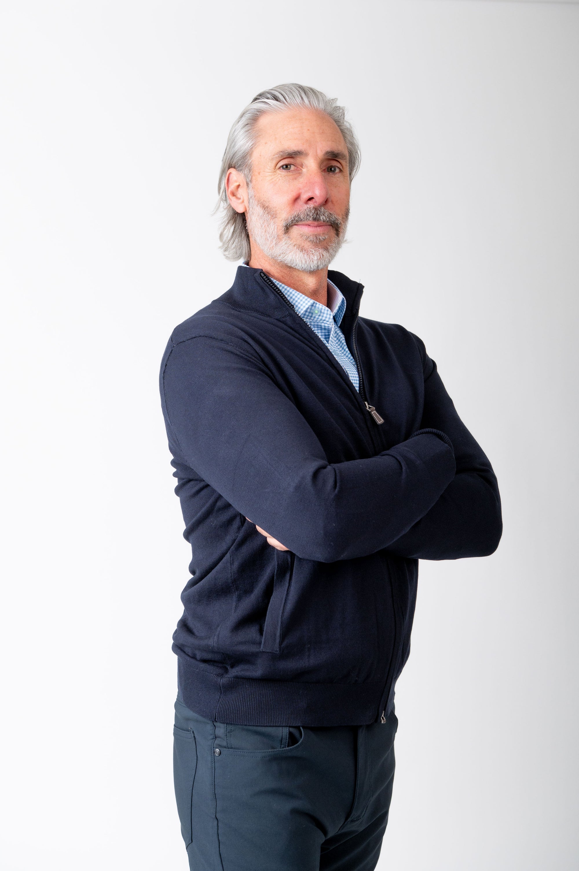 Full Zip Cashmere Feel Sweater