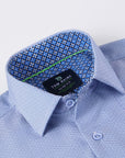Short Sleeve Core Geo Prints Performance Dress Shirt - Ice Blue