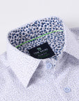 Short Sleeve Core Geo Prints Performance Dress Shirt - White Splatter